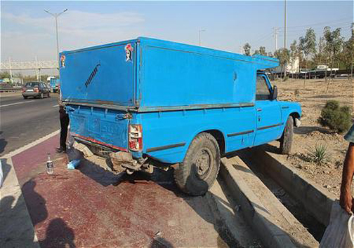 برخورد مرگبار دو خودرو در بزرگراه آزادگان +تصاویر&lrm;