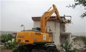 تخريب دو خانه در عرصه هاي منابع ملي گرگان