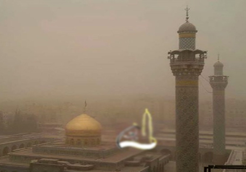 حرم حضرت زینب(س) در شرایط جوی نامناسب+ عکس