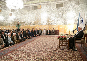 دیدار رئیس مجمع تشخیص مصلحت نظام با روسای دانشگاه های استان خراسان رضوی