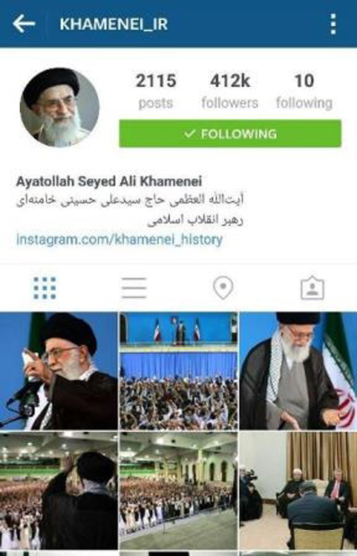 صفحه&zwnj;ای که اینستاگرام رئیس&zwnj;جمهور فالو کرده است