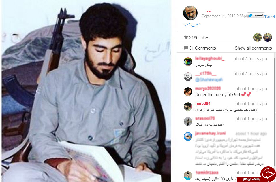 سردار سلیمانی در سنگر+عکس