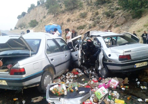 چهار کشته و پنج زخمی در تصادف محور شهرکرد_ بروجن