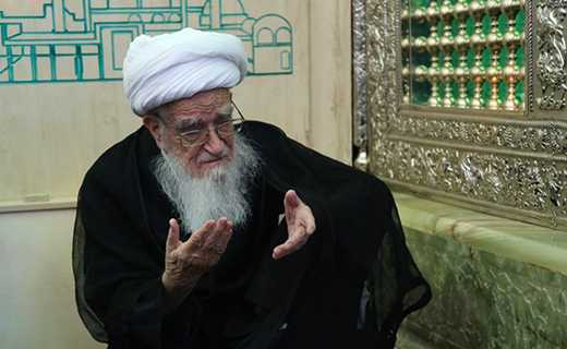 زیارت آیت الله صافی گلپایگانی از بارگاه امامزاده مبرقع(ع)&lrm;+تصاویر