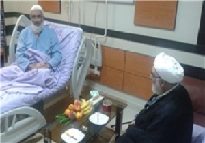 عیادت رئیس دفتر مقام معظم رهبری از آیت‌الله سعیدی