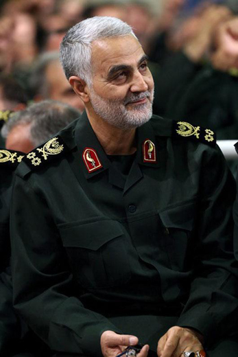 سردار سلیمانی پای بیانات رهبر معظم انقلاب + عکس