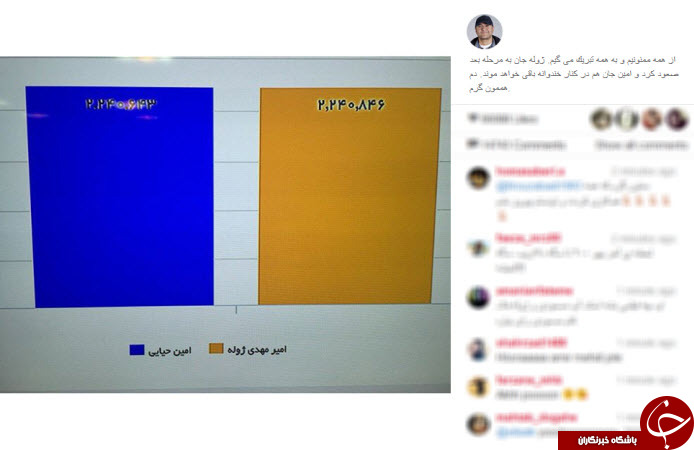 هیجان اعلام نتایج در اینستاگرام رامبد جوان +تصاویر