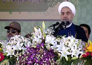 سخنرانی رئیس جمهور در مراسم رژه نیروهای مسلح + فیلم