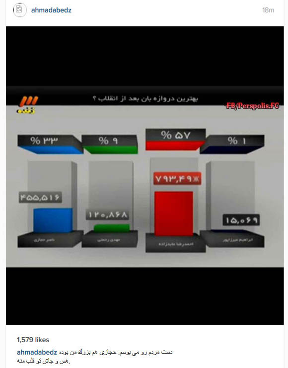 واکنش عابدزاده به پیروزی اش بر ناصر حجازی
