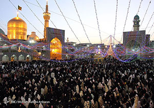 گزارش تصویری ازحال وهوای مشهد الرضا در شب میلاد شمس الشموس