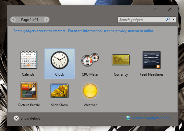 ویجت های حذف شده را به Windows 10 بازگردانید!