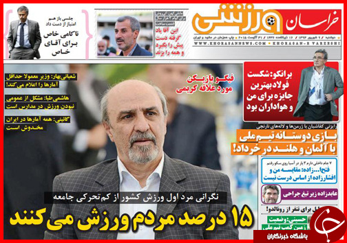 صفحه نخست روزنامه استانها دوشنبه 9 شهریور ماه صفحه نخست روزنامه استانها دوشنبه 9 شهریور ماه