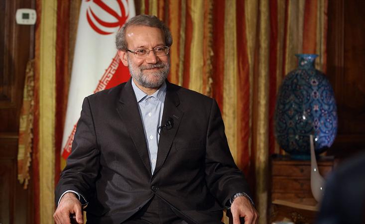 تصاویر لاریجانی و گفتگو با شبکه المیادین
