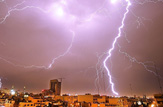 رگبار و رعد برق در تهران