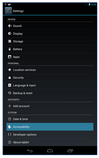 دانلود نرم افزار google talk back برای اندروید