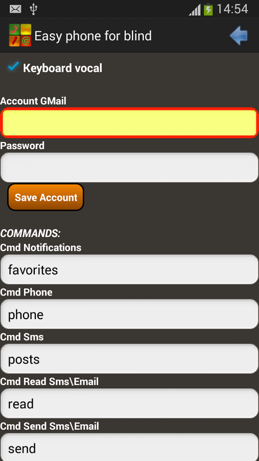 دانلود نرم افزار Easy phone for blind