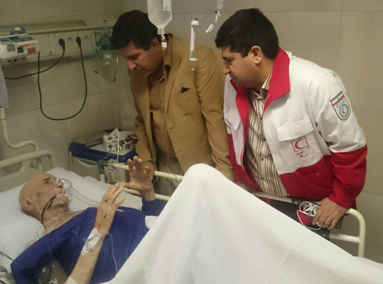 عیادت رئیس سازمان امداد و نجات از مجروحان حادثه منا/ پذیرش مجروحان در دو بیمارستان استان تهران+عکس
