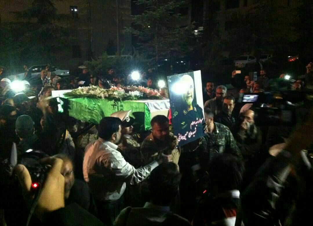 پیکر مطهر سردار شهید حسین همدانی وارد کشور شد + تصاویر