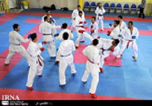 تمرین کاراته کاهای قزوین به همراه تیم ملی امید