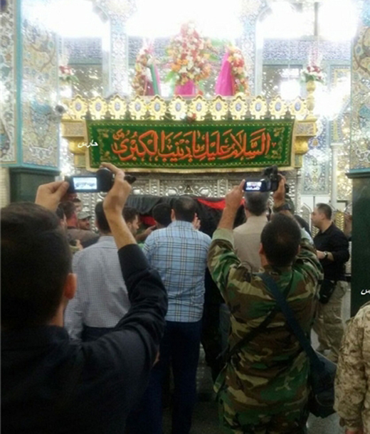 آخرین وداع &laquo;سردار همدانی&raquo; با حضرت زینب(س) + تصاویر