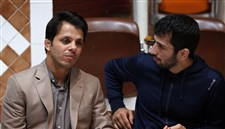 دیدار رنگرز و محمد بنا در خانه کشتی +عکس