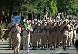صبحگاه مشترک نیروهای مسلح شهرستان آبیک