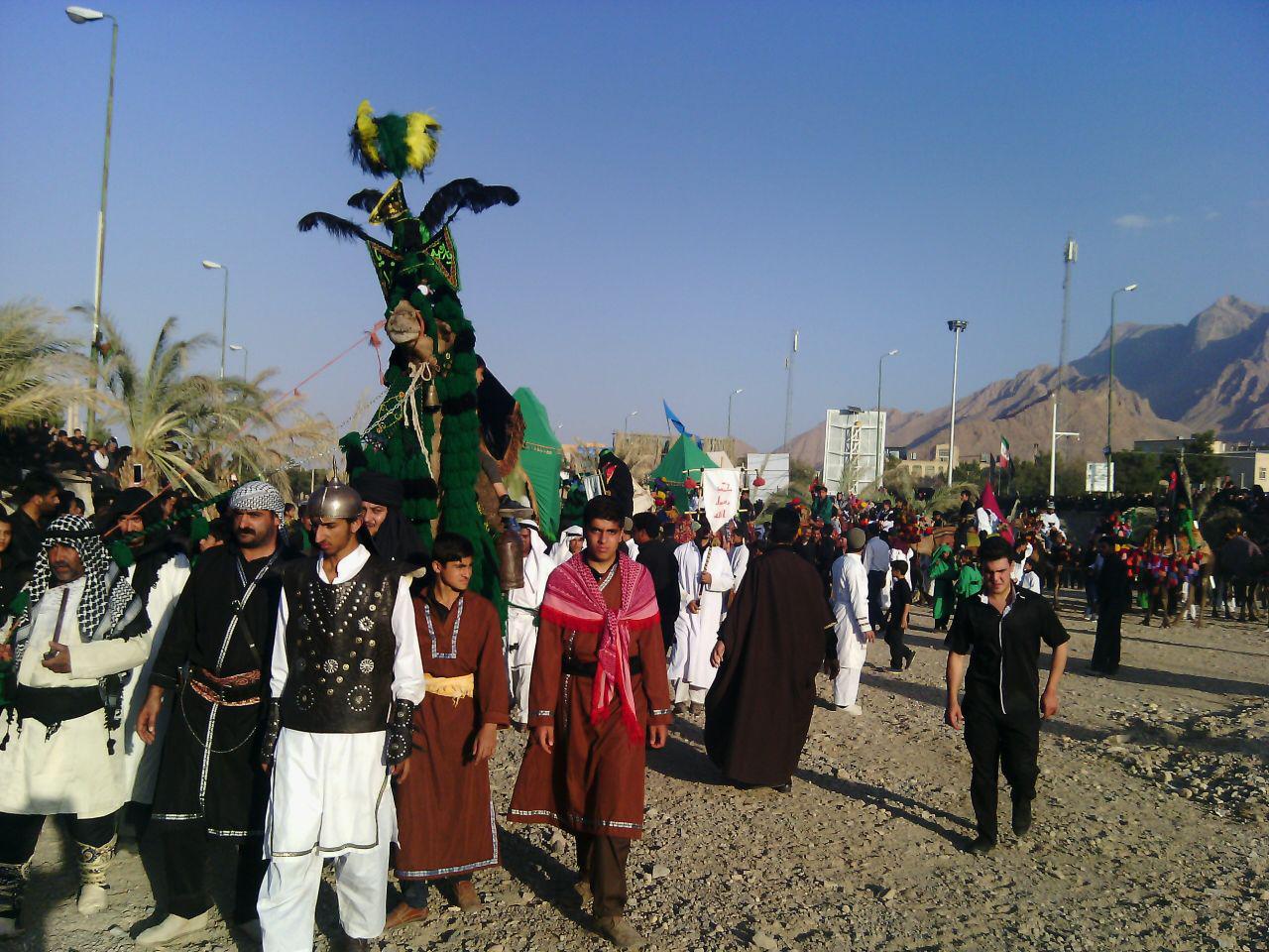 مراسم نمادین ورود کاروان امام حسین به کربلا در تفت