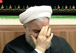 اشک های رئیس جمهور در مراسم عزاداری + فیلم