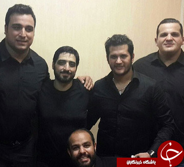 عکس یادگاری احسان حدادی در هیئت بنی فاطمه