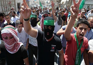 راهپیمایی گروه‌های فلسطینی در حمایت از انتفاضه قدس
