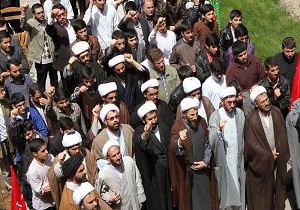 تجمع روحانیون و طلاب حوزه های عملیه اردبیل در اعتراض به حادثه منا