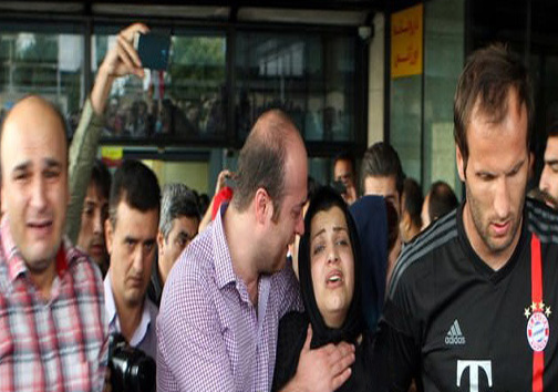 عکس/ همسر داغدار مرحوم هادی نوروزی