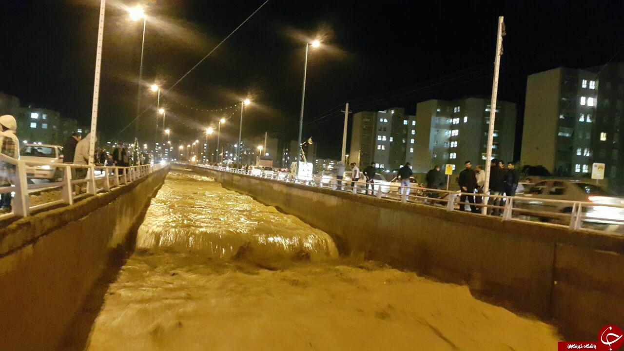 شب گذشته سیل به قم رسید + تصاویر