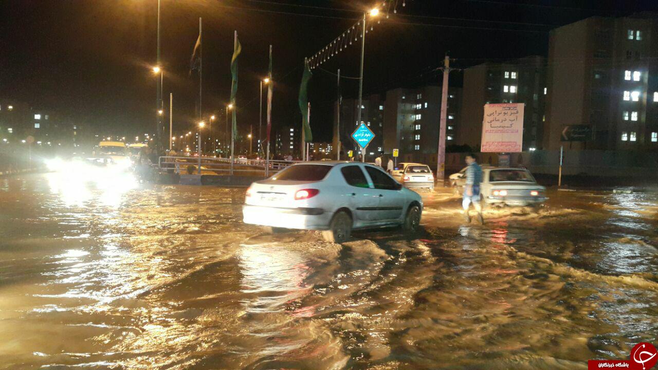 شب گذشته سیل به قم رسید + تصاویر