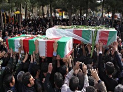 استقبال گرم زاهدانی ها از سه شهید آسمانی