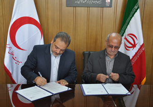امضای تفاهم نامه همکاری میان جمعیت هلال احمر و خیریه حضرت ابوالفضل (ع)