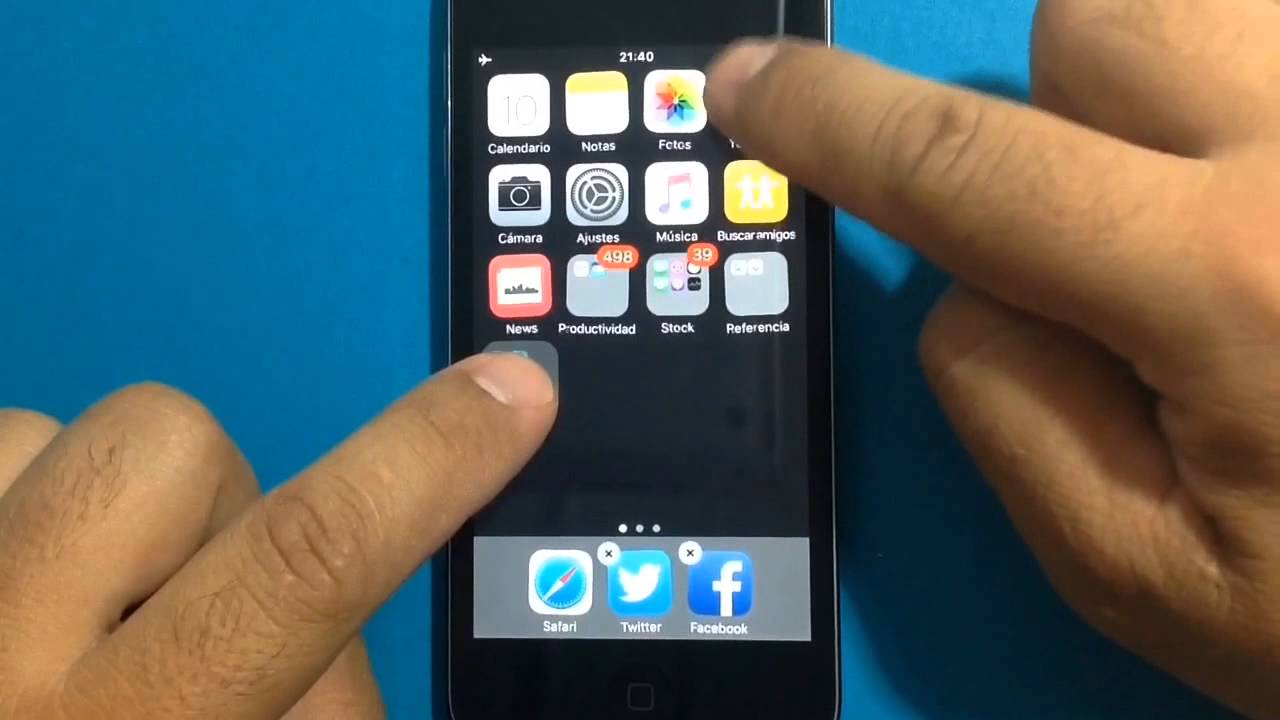 قرار دادن پوشه ها در یکدیگر در iOS