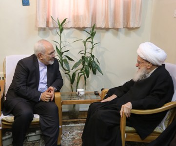 مراجع عظام تقلید قم از خدمات ظریف قدردانی کردند + تصاویر
