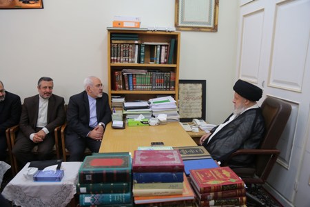 مراجع عظام تقلید قم از خدمات ظریف قدردانی کردند + تصاویر