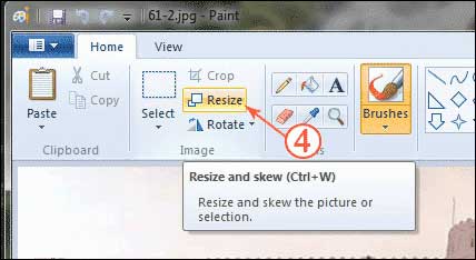 کم كردن حجم عكس در paint+ آموزش