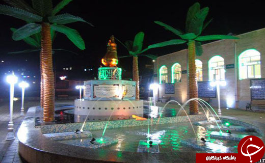 نماد بین الحرمین و مشک حضرت عباس(ع) در هیر