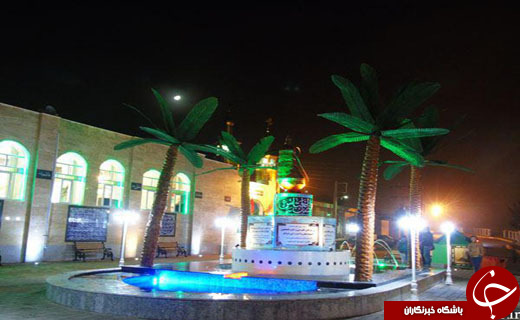 نماد بین الحرمین و مشک حضرت عباس(ع) در هیر