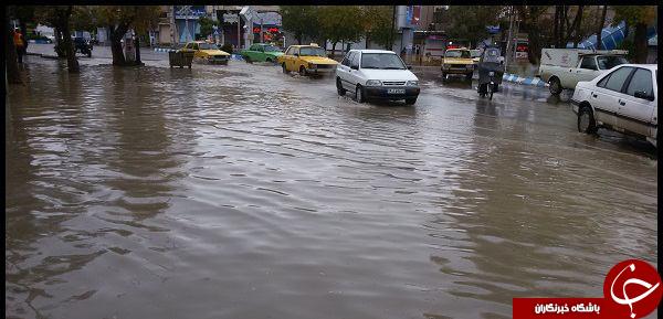 آب گرفتگی در بوکان + تصاویر