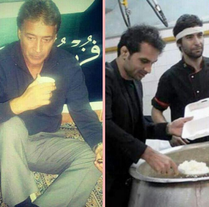 چهره های ورزشی در مراسم عزای حسینی + عکس