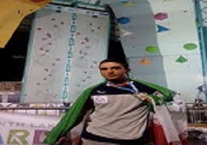 کسب نشان نقره مسابقات سنگ‌نوردی قهرمانی آسیا توسط علیپور