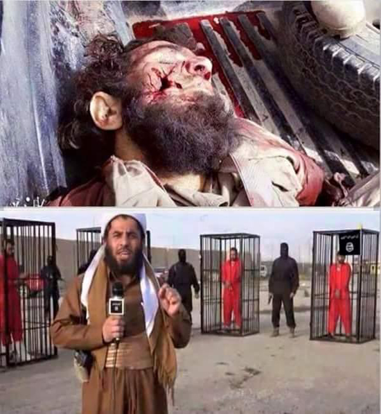 گلوله وسط صورت مجری جلاد داعشی + عکس