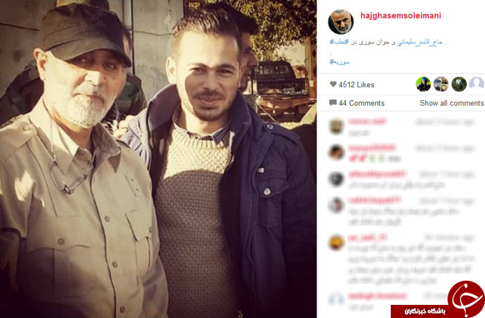 سلفی سردار سلیمانی و جوان سوری در حلب+ عکس