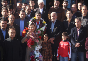 استقبال از ووشوکار طلایی استان زنجانی