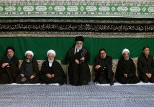مراسم پنجمین شب عزاداری درحضور رهبر انقلاب