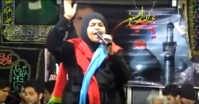 عزاداری به سبک منافقین/مداحی زن برای مردان+تصویر